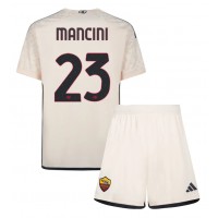 Fotbalové Dres AS Roma Gianluca Mancini #23 Dětské Venkovní 2023-24 Krátký Rukáv (+ trenýrky)